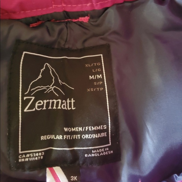 *NWT* Zermatt Fuchsia Snow Pants Size Medium - Picture 2 of 3